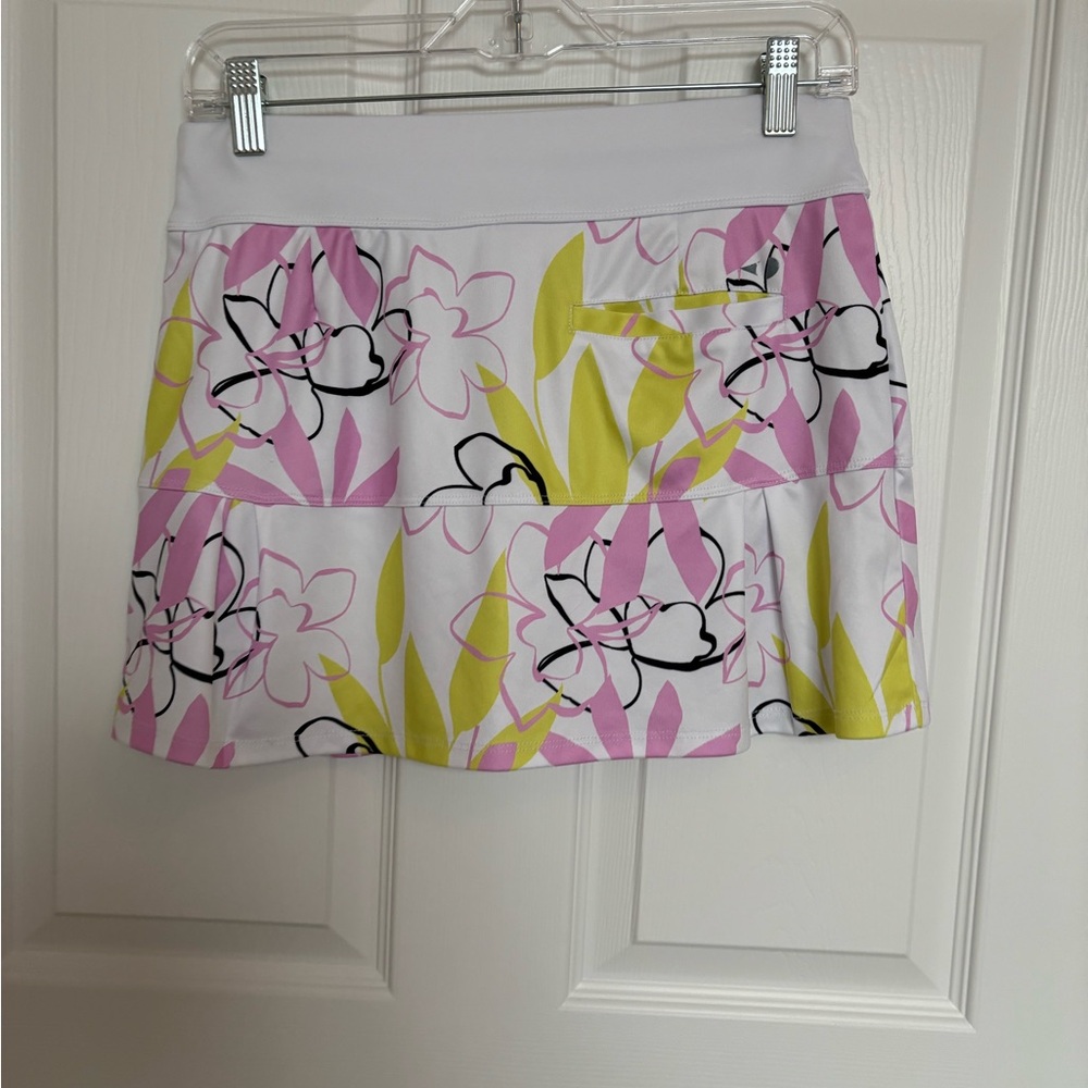 Floral Pink and Green Women's Skort